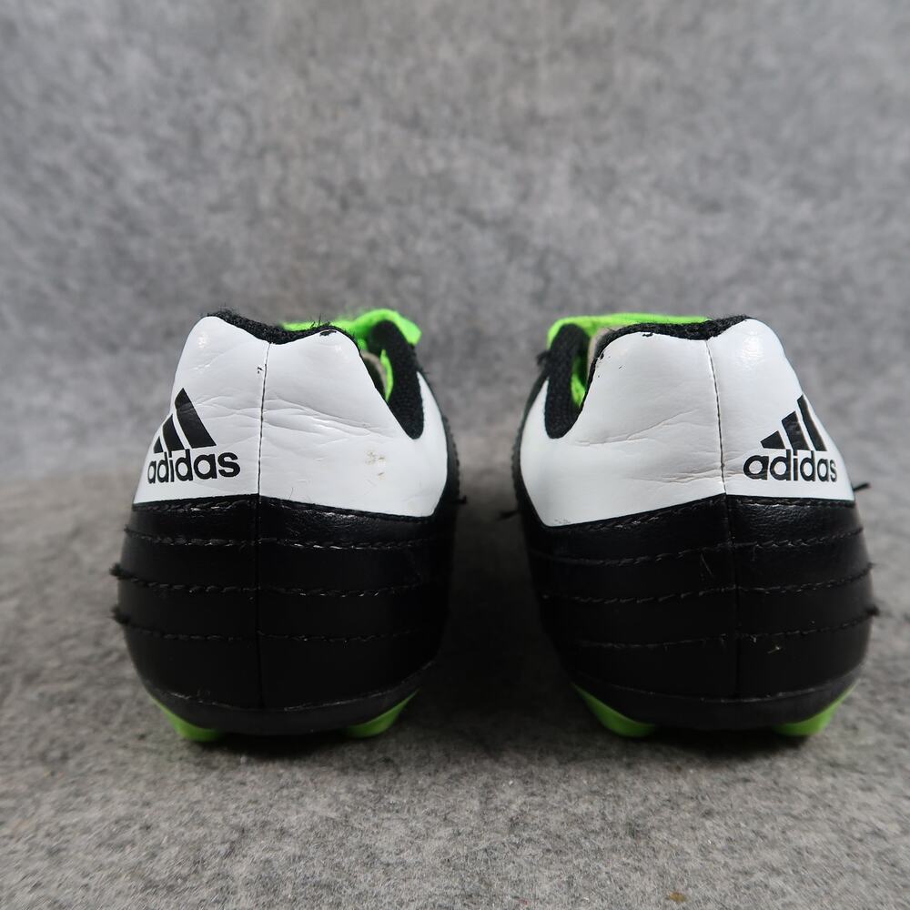 Adidas Shoes Kids 11 Sport Cleats Soccer Football Goletto FG Black White Green - Picture 5 of 11